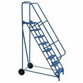 Vestil 110 H Steel Roll A Fold Ladder, 58 deg., Grip, 8 Step, 8 Steps LAD-RAF-8-24-G